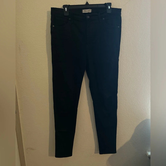 Madewell Women’s Tall 10" High-Rise Skinny Jeans Cotton Stretch Black Sz 32 - Picture 2 of 10